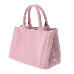 Prada Canapa Bag Tote Pink Canvas
